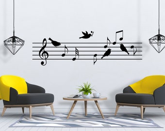 Music Wall Decal Music Notes Wall Decor Musician Wall Sticker SG1548