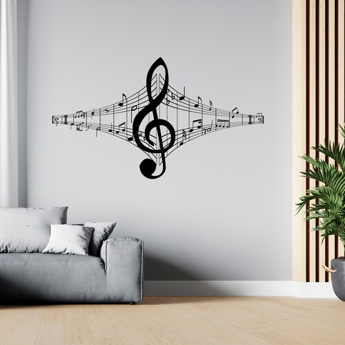 Music Wall Decal Music Notes Wall Decor Musician Wall Sticker Etsy
