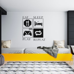 Gamer Wall Decal Video Games Wall Sticker Controller Wall Decor for Boys  SG1827