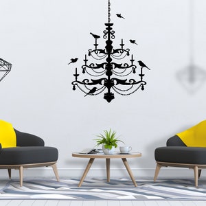 Chandelier Wall Decal  Chandelier Wall Decor  Chandelier Wall Sticker SG455