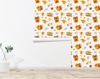Kids Wallpaper - Nursery Wallpaper Playroom Wall Decor Kids Room Decor Nursery wall Art Printed Self Adhesive Wallpaper 10SE