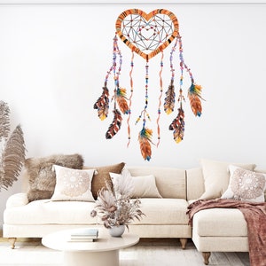 Dreamcatcher Wall Decal Boho Dreamcatcher Chic Dream Wall Art DIY for Girls Kids Nursery Bedroom Wall Hanging Decoration Gift Party 336EZ