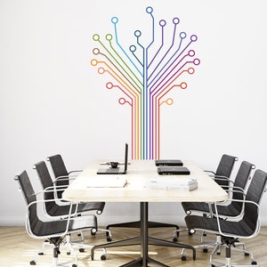 Circuit Office Wall Decal, Tech Wall Decor, Circuit Decals, Circuit Wall Art, Office Quote, Business Decal, Business Sticker 769EZ