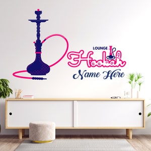 Hookah Lounge Wand dekor Hookah Lounge Bar Hookah Decals Hookah Shop Shisha Club Hookah Vinyl Hookah Wandkunst Hookah Lounge Wandkunst 733EZ