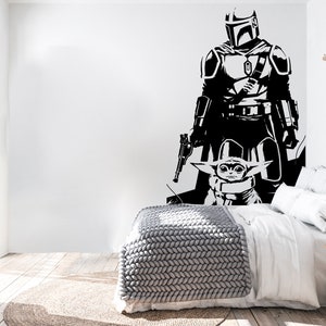 Star Wars  Wall Decor  Star Wars Wall Decal Star Wars Wall Sticker Jedi Joda wall sticker 355EZ