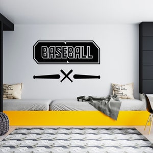 Baseball Wall Decal  Softball Wall Sticker  Sports Quote Wall Decal SG75