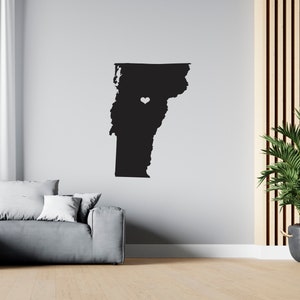 VERMONT  US Map Wall Decal USA State Wall Decal Map Wall Sticker sg 1079