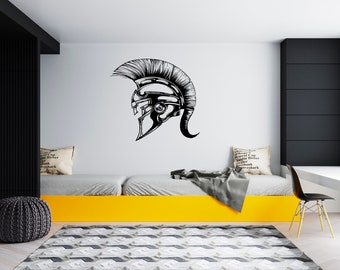 Spartan Helmet Wall Decal  Spartan Warrior Wall Decor  Gladiator Wall Art SG333