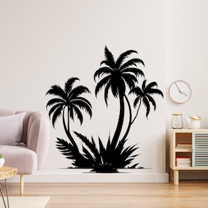 Palm wall decal, Palm Wall Vinyl Sticker Decal, Palm Wall Decoration-Floral Leaves Wall Decal, Wall Decor 1768EZ