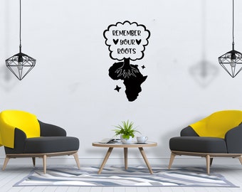 Afrika kaart muur sticker Afrika Continent muur Sticker Afrika Wall Art SG 1031