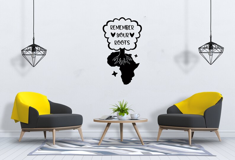 Africa Map Wall Decal Africa Continent Wall Sticker Africa Etsy