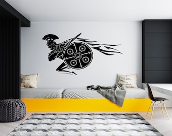 Spartan Wall Decal  Spartan Warrior Wall Decor  Gladiator Wall Art SG336
