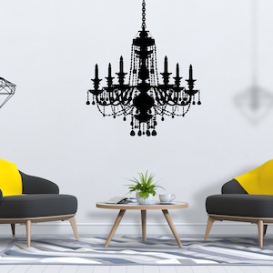 Chandelier Wall Decal  Chandelier Wall Decor  Chandelier Wall Sticker SG460
