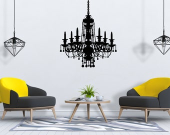 Chandelier Wall Decal  Chandelier Wall Decor  Chandelier Wall Sticker SG460