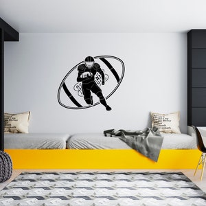 American Football Wall Decal  Football Player Wall Decal  Sports Wall Décor SG89