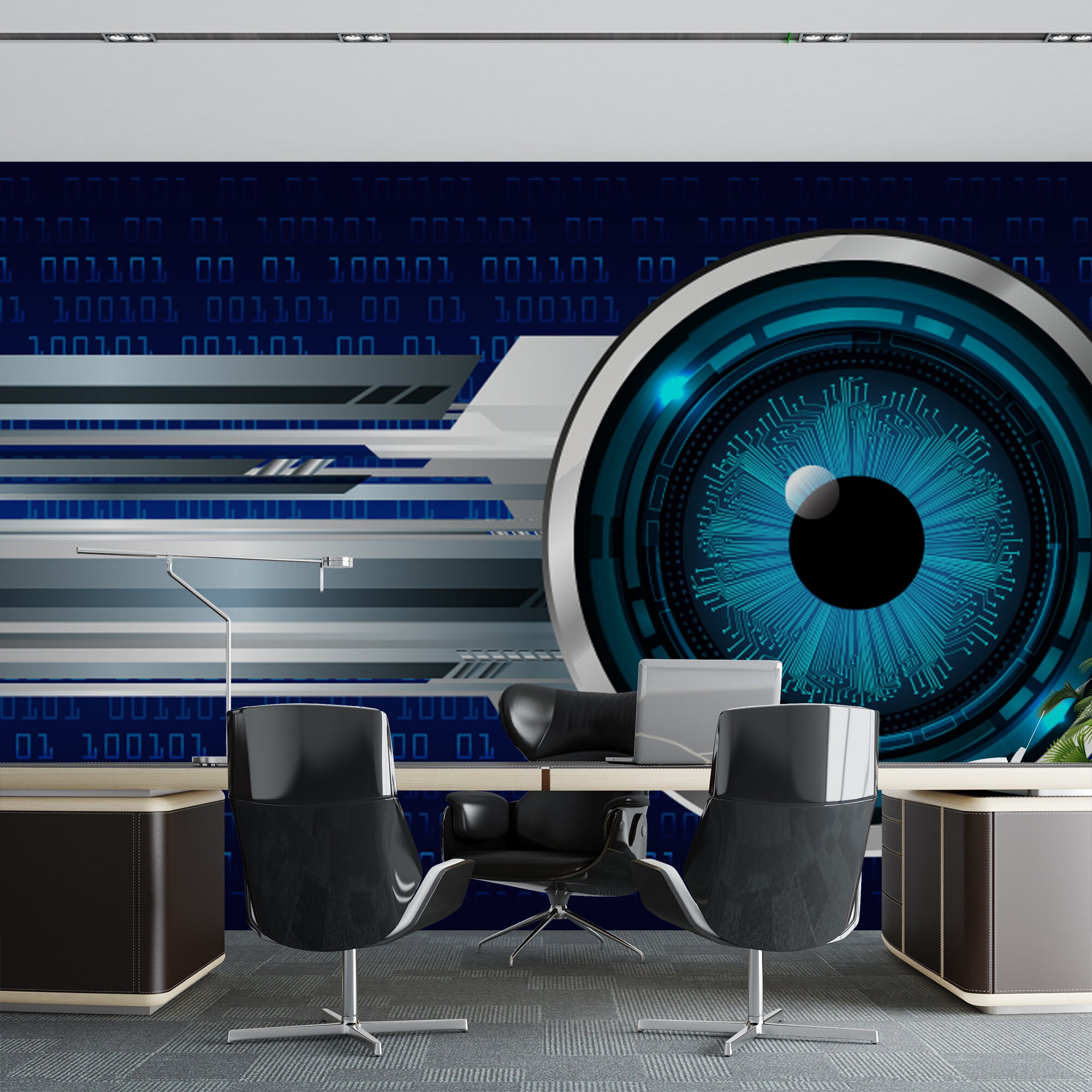 Circuit Board Binary Code Wall Decal, Technology Vinyl Wall Art Decals ...