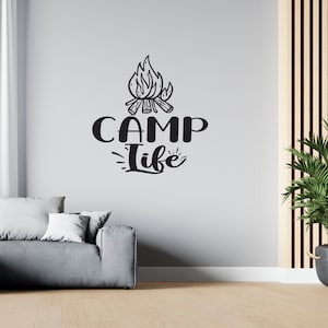 Travel Wall Decal Camping Wall Sticker Adventure Quote Wall Decal for RV SG 1136
