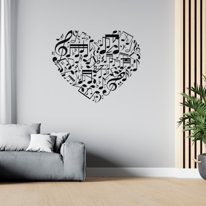 Music Wall Decal Music Notes Wall Decor Musician Wall Sticker SG1958