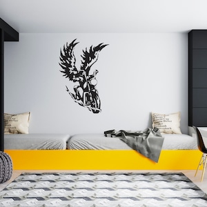 Motocross Wall Decal Dirt Bike Rider Wall Sticker Motorcycle Wall Decor SG 1990