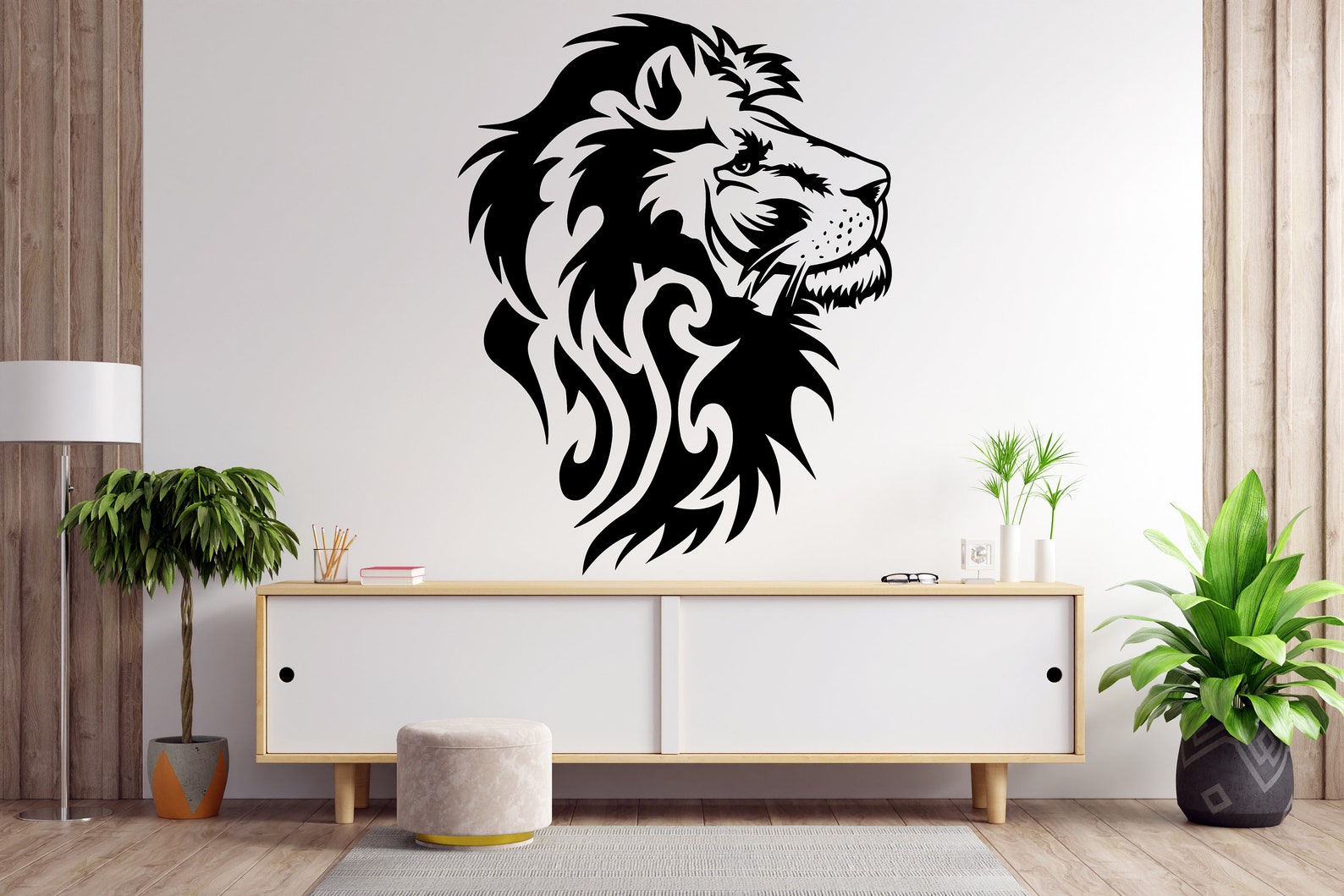 Lion Wall Decal Lion Wall Art Lion Wall Decor Lion Wall Etsy