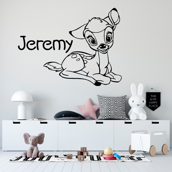 Bambi Wall Decal Bambi Cervo Muro Decor Cartoon Wall Sticker SG