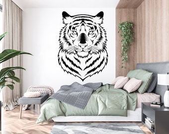 Sticker Mural 3D Amovible Tigre Décoration Murale Plancher Plafond Brisé Décalque Art Décoration Animal Pour Salle De Bain Chambre Salon Salle De Jeux Murale 65x98cm