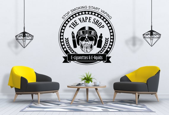 E-cigarette Shop Logo Wall Decal | Vape Store Vinyl Graphic | Retail Wall  Decor | SG1392 - Etsy