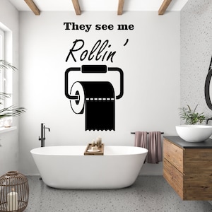 Thinking Room Bedroom Sign Decal, Bathroom Door Decal, Bathroom Door Sign, Bathroom Wall Decal, Vinyl Bathroom Door Sticker, Signs 1808EZ