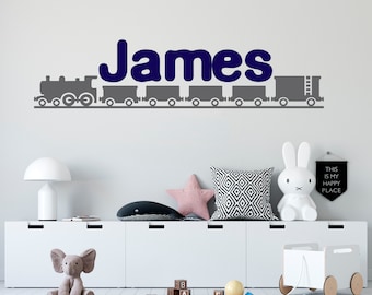 Personalized Name Wall Decal  Train Wall Decal  Custom Name Wall Decal  Decal for Nursery SG468