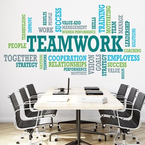 TeamWork Wall Decal, Office Wall Decal, Office Wall Decor, Office Decals, Office Wall Art, Office Quote 862EZ