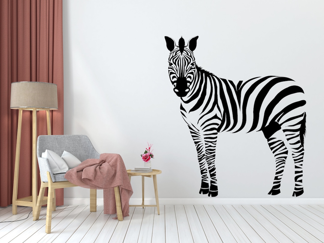 Zebra Wall Art Decal Zebra Wall Art Drippy Zebra Wall Decor Animals
