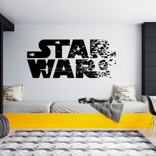 Large Wall Stickers Home Decor Removable Children Kids Decal Star Wars FAST POST 