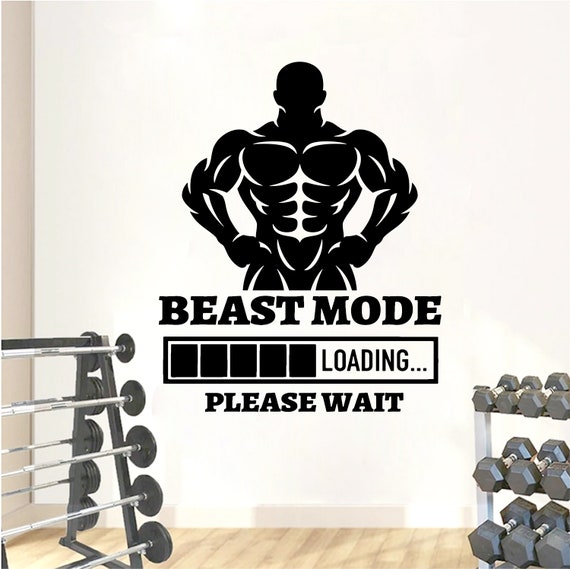 Fitness Wall Decal Workout Wall Decal Gym Wall Decor - Etsy
