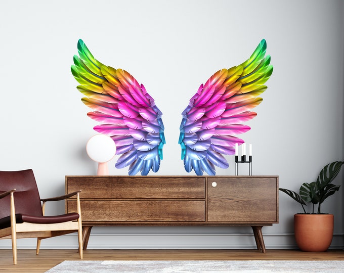 Angel Wings Wall Decal Flight Vinyl Decal Sticker Murals Interior Decor ...