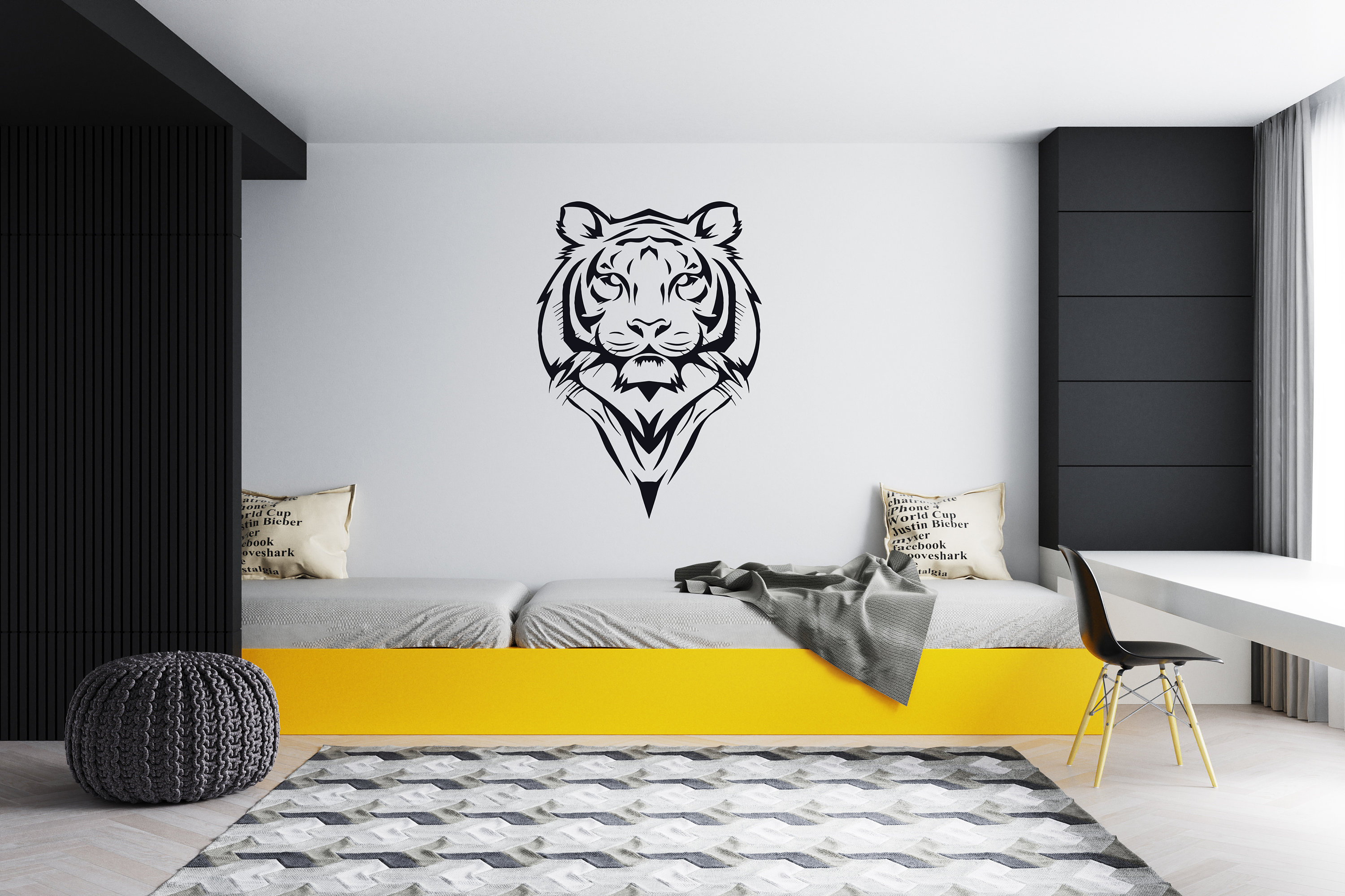 Tiger Wall Decal Tiger Wall Sticker Tiger Wall Decor SG310