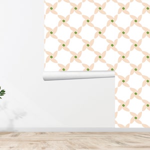 60s 70s Retro Wallpaper Floral Wallpaper Vintage Wallpaper Seamless Wall Decor Vintage Fabric Removable Self Adhesive Wallpaper 633EZ