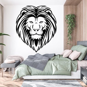 Lion Wall Decal, Lion Wall Art, Lion  Wall Decor Lion Wall Sticker Lion Wall Decor 571EZ