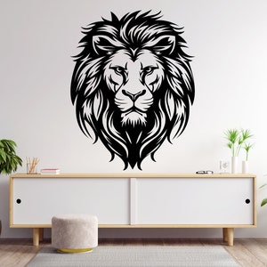 Lion Wall Decal, Lion Wall Art, Lion  Wall Decor Lion Wall Sticker Lion Wall Decor Animals wall decal Safari wall stickers Bedroom 1503EZ
