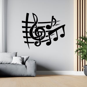 Music Wall Decal Music Notes Wall Decor Musician Wall Sticker SG1959