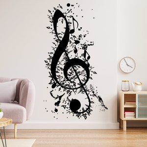 Music Wall Decal Music Notes Wall Decor Musician Wall Sticker 1568EZ