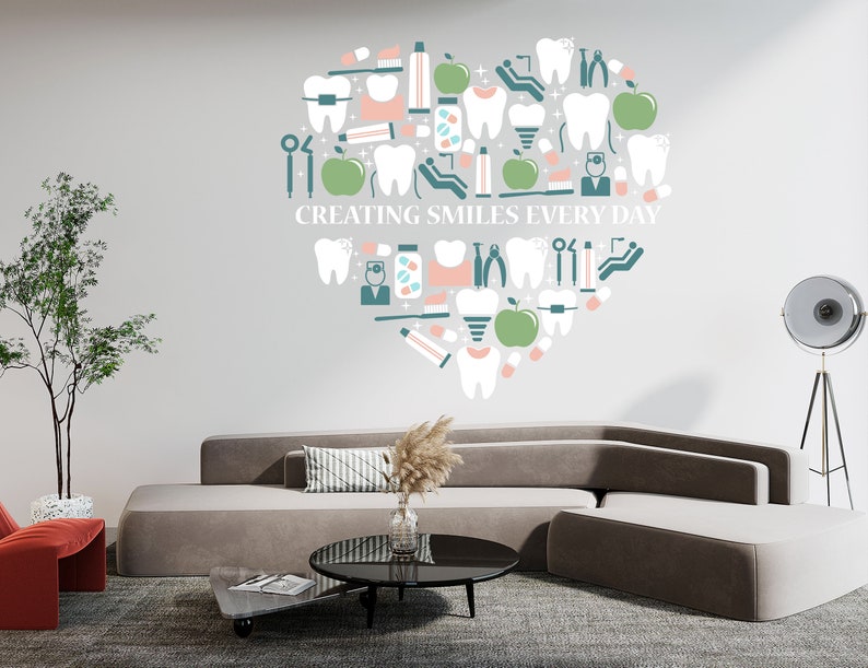 Dental Wall Art Decal Dental Clinic Vinyl Wall Art Decals Etsy