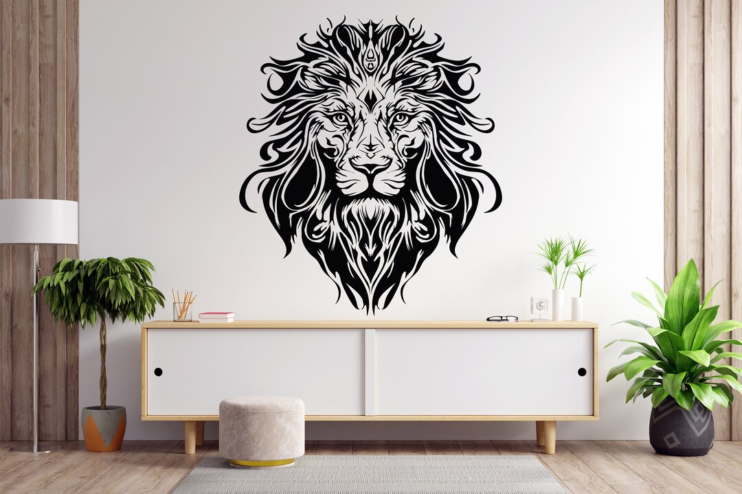 Lion Wall Decal, Lion Wall Art, Lion Wall Decor Lion Wall Sticker Lion