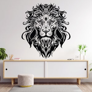León pared calcomanía, León pared arte, León pared decoración León pared pegatina León pared decoración animales pared calcomanía Safari pared pegatinas dormitorio 1508EZ