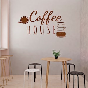 Kaffee Wandaufkleber Kaffee Fensteraufkleber Aufkleber für Coffee Shop SG 1182