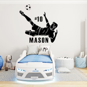 Personalized Name Soccer Wall Decor Ball Wall Decal Soccer Ball Player Wall Sticker Soccer Wall Decor 1560EZ