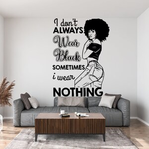 Afro Queen Afro Black Wall Decals Melanin Afro Beauty Woman African Diva Confidence Afro-Amerikaanse stickers 217EZ