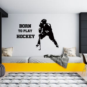 Ice Hockey Wall Decal  Hockey Player Wall Decal  Hockey Stick  Sports Hockey Quote Wall Decal SG197