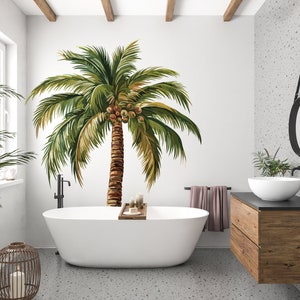 Palm wall decal, Palm Wall Vinyl Sticker Decal, Palm Wall Decoration-Floral Leaves Wall Decal, Wall Decor 1785EZ