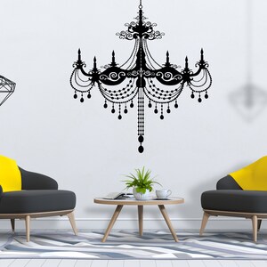 Chandelier Wall Decal  Chandelier Wall Decor  Chandelier Wall Sticker SG463