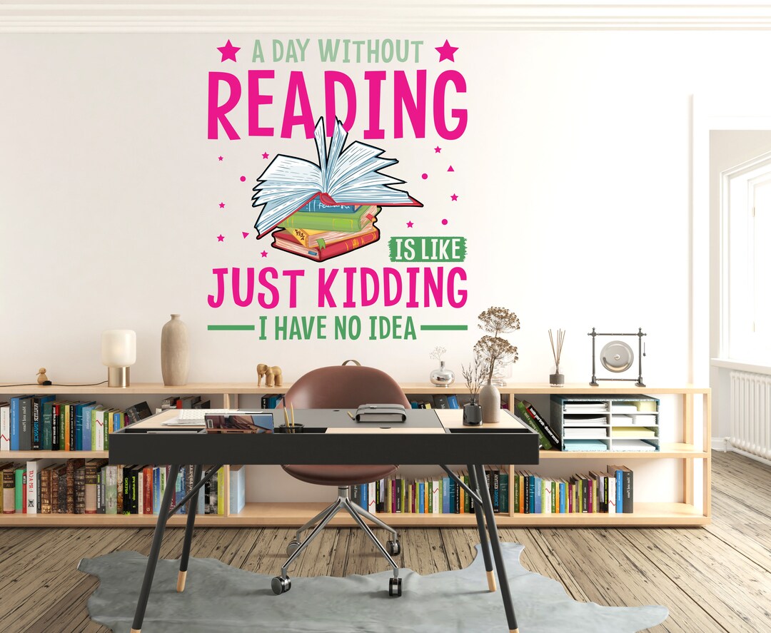 Books Quote Wall Decals Decor Books Wall Decals Book Wall Art Book